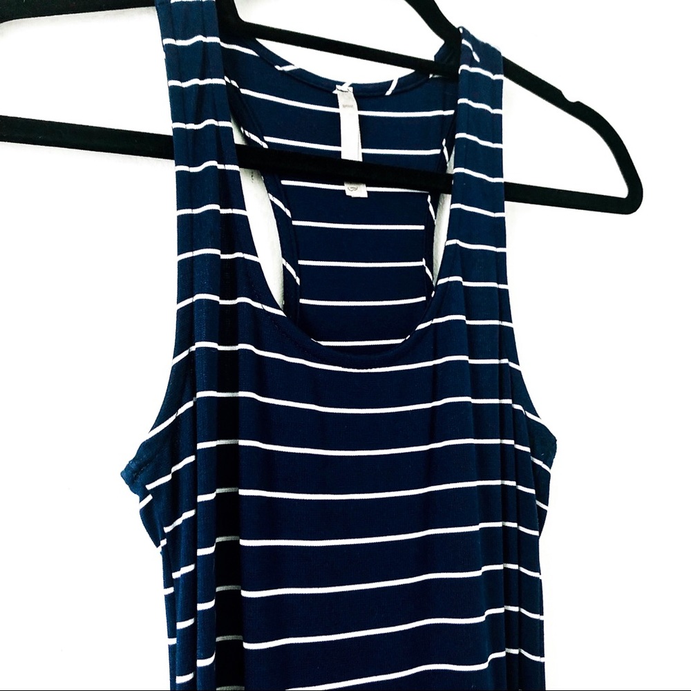 Maxi Navy & White Nautical Dress - Picture 1 of 3